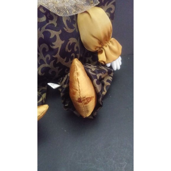 Vintage 8'' Mardi Gras Jester Doll with Porcelain Head Clown Figure  Flawed - Picture 6 of 9